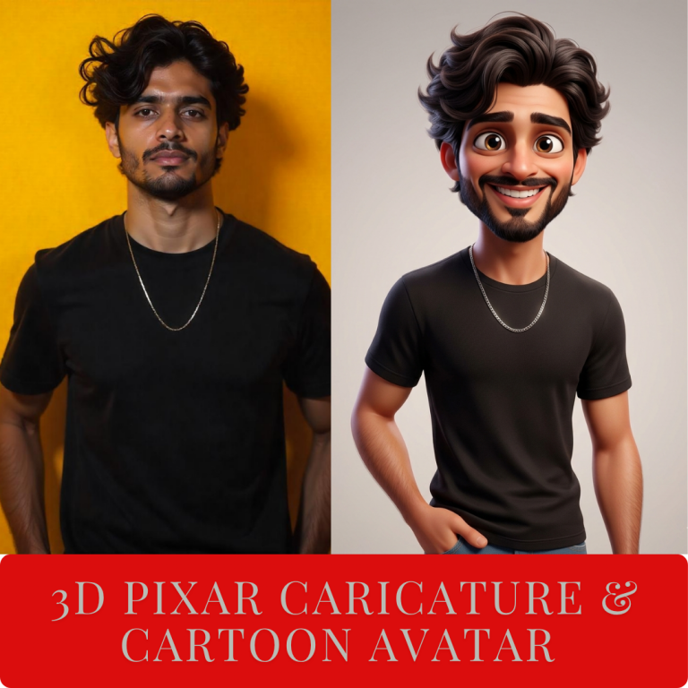 This image is a Gemini AI transformed version of selfie to hyper-detailed 3D Pixar-style caricature: exaggerated facial features (enlarged eyes 30%, stylized head shape), expressive sparkling eyes with glossy reflections, fun playful personality pose, smooth subsurface scattering skin shaders, soft volumetric studio lighting, vibrant cinematic color palette, professional Pixar movie quality render on clean gradient background.